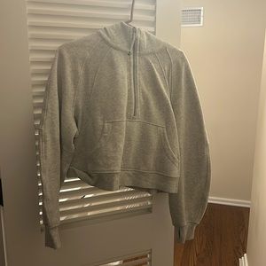 Lululemon Scuba Oversized Half-Zip Hoodie in Heather Gray size M/L